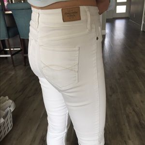 Abercrombie Hi Rise White Jeans